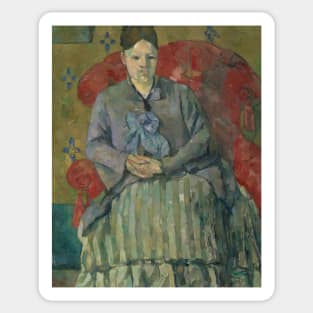 Madame Cezanne in a Red Armchair by Paul Cezanne Sticker